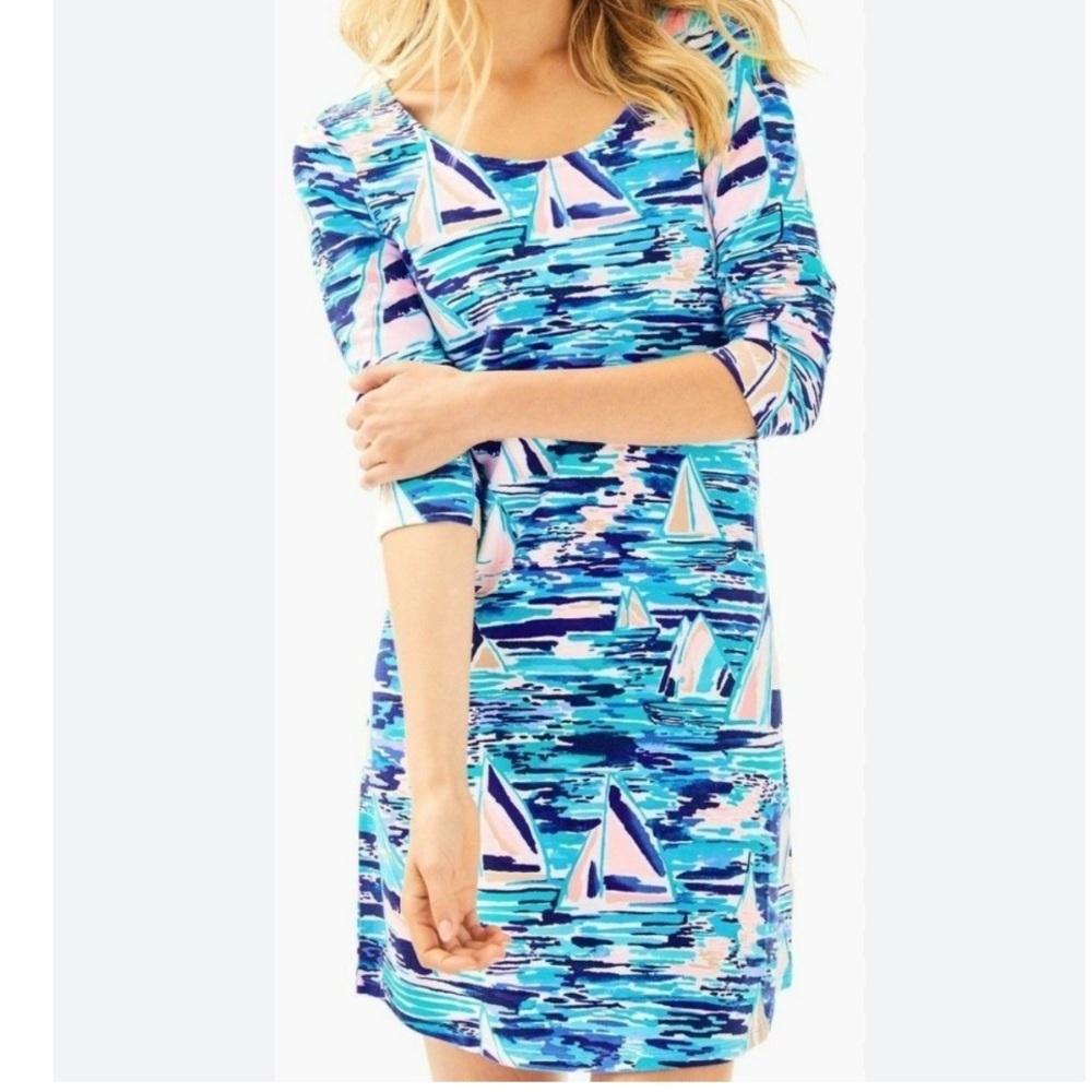 Lilly Pulitzer Tammy Pier Pressure Boat Printed Dress NEW